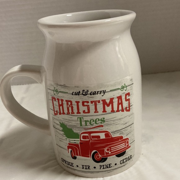Dat’l Do It Festive Christmas Mug Cup Red Truck with Christmas Tree in Back 14oz - Picture 2 of 6